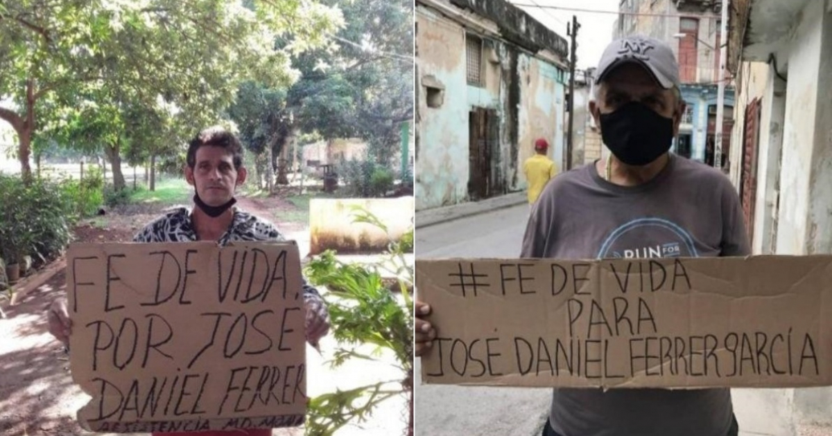 Opositores cubanos exigen fe de vida para José Daniel Ferrer © Twitter / Ana Belkis Ferrer