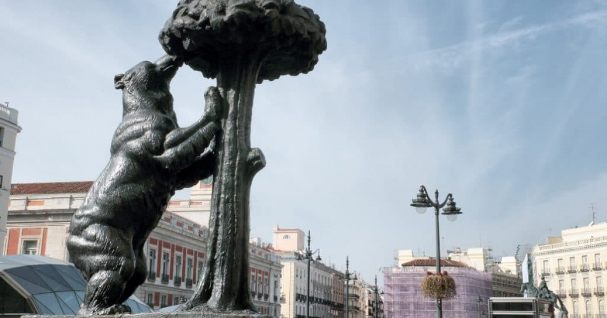 El oso y el madroño de la Plaza del Sol, en Madrid © Twitter/Ayuntamiento de Madrid