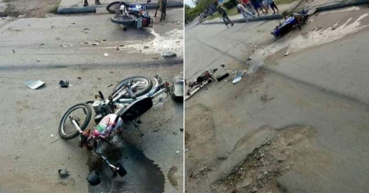 Motos accidentadas en Camagüey © Facebook ACCIDENTES BUSES & CAMIONES por más experiencia y menos víctimas! / Stefan Oberto