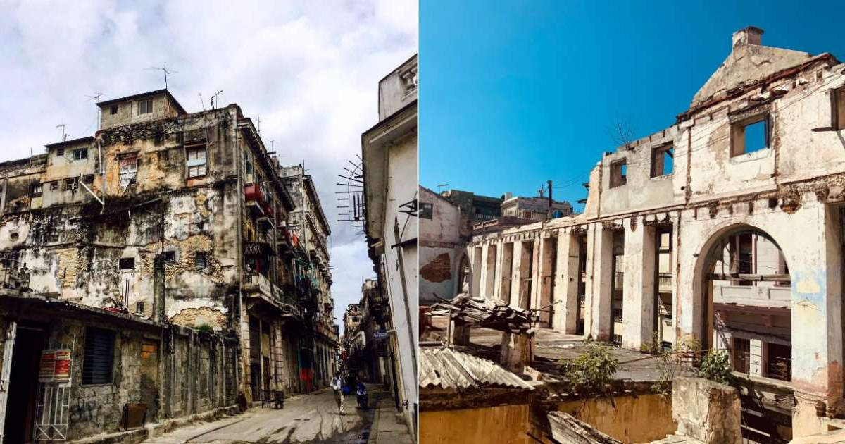 Edificios ruinosos de La Habana © El Arquitecto/ Twitter