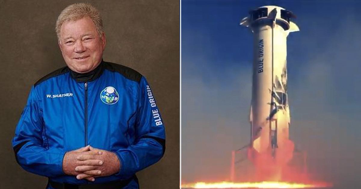 William Shatner / Cohete New Shepard de Blue Origin © Instagram Blue Origin