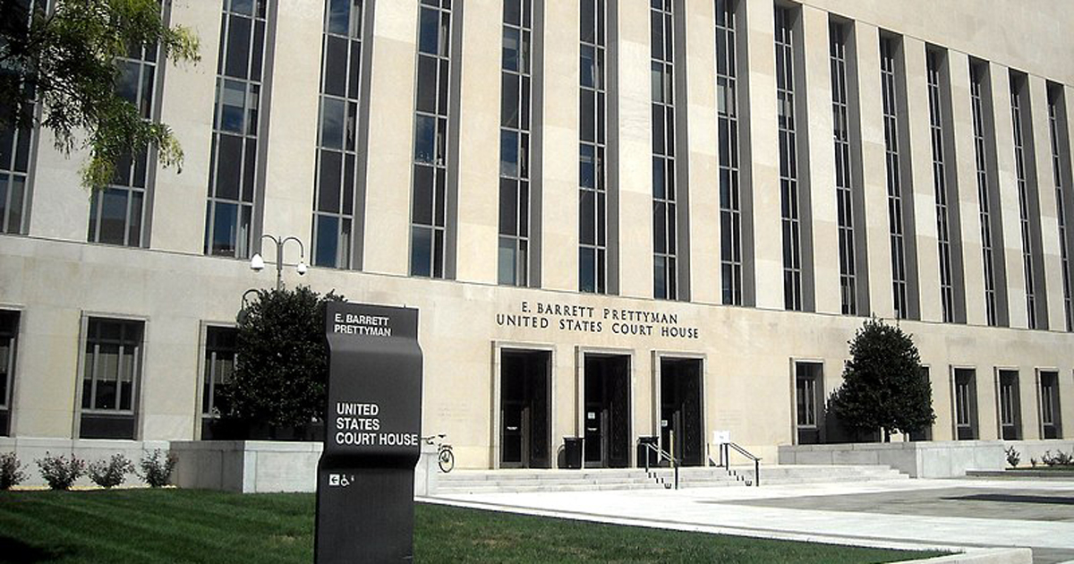 Tribunal federal de Washington DC.. © US District Court/DC