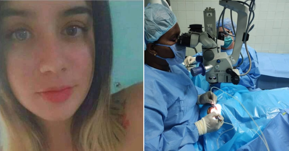 Hayla Dayana Peñate y operación a un paciente venezolano por médicos cubanos © Facebook de Dana G Blanco / Cubadebate