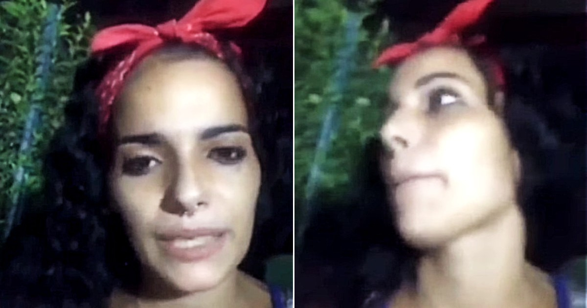 La joven cubana vendedora de "felpitas", Lili Mantilla © Captura de video Facebook / Cubita NOW