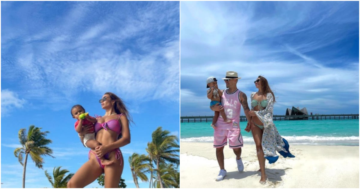 Lisandra Silva junto a su familia en Las Maldivas © Instagram / Lisandra Silva
