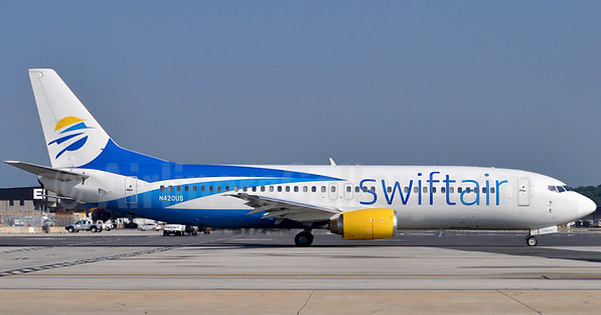 Swift Air/iAero Airways podrá llevar ayuda humanitaria hasta el 28 de enero. © Swift Air