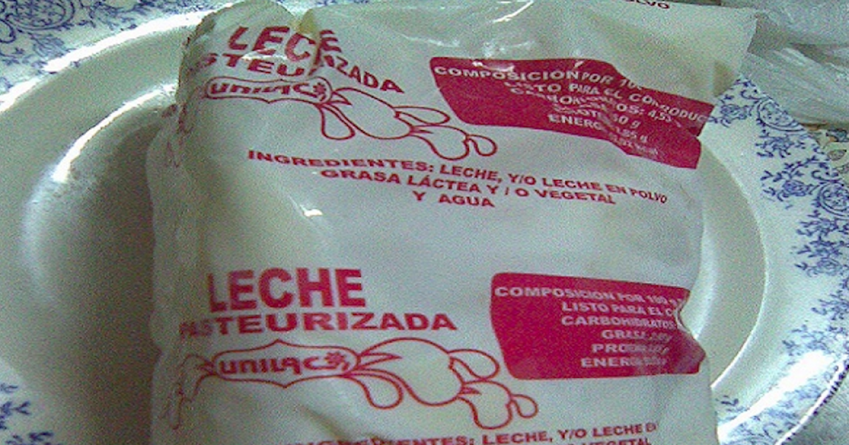 Paquete cubano de leche en polvo © Cubanet