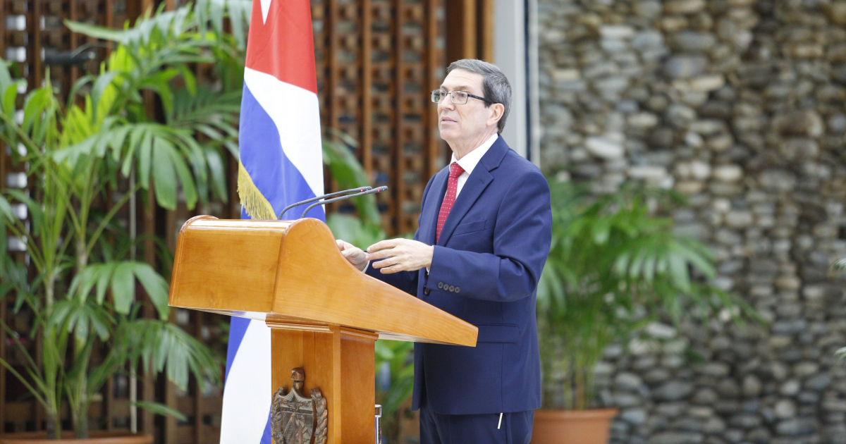 Bruno Roríguez advirtiendo a diplomáticos extranjeros en Cuba © MINREX