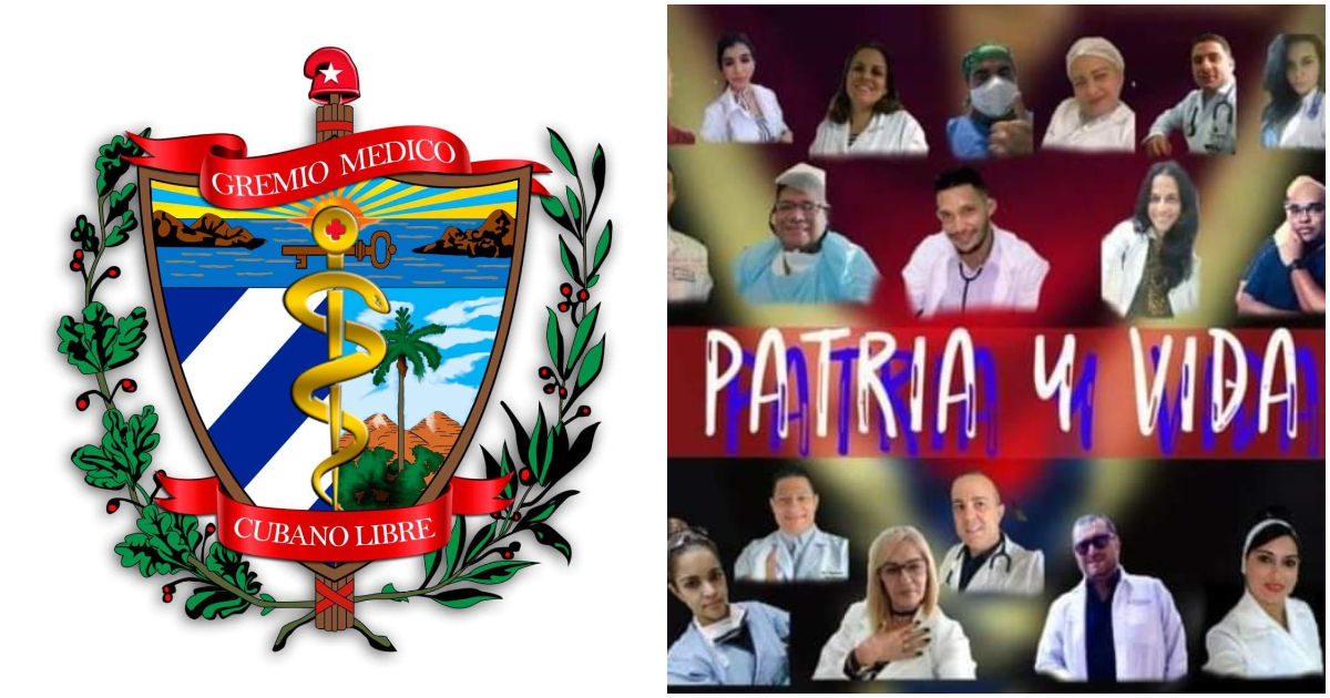 Logo e integrantes del Gremio Médico Cubano Libre © Facebook/ Gremio Médico Cubano Libre