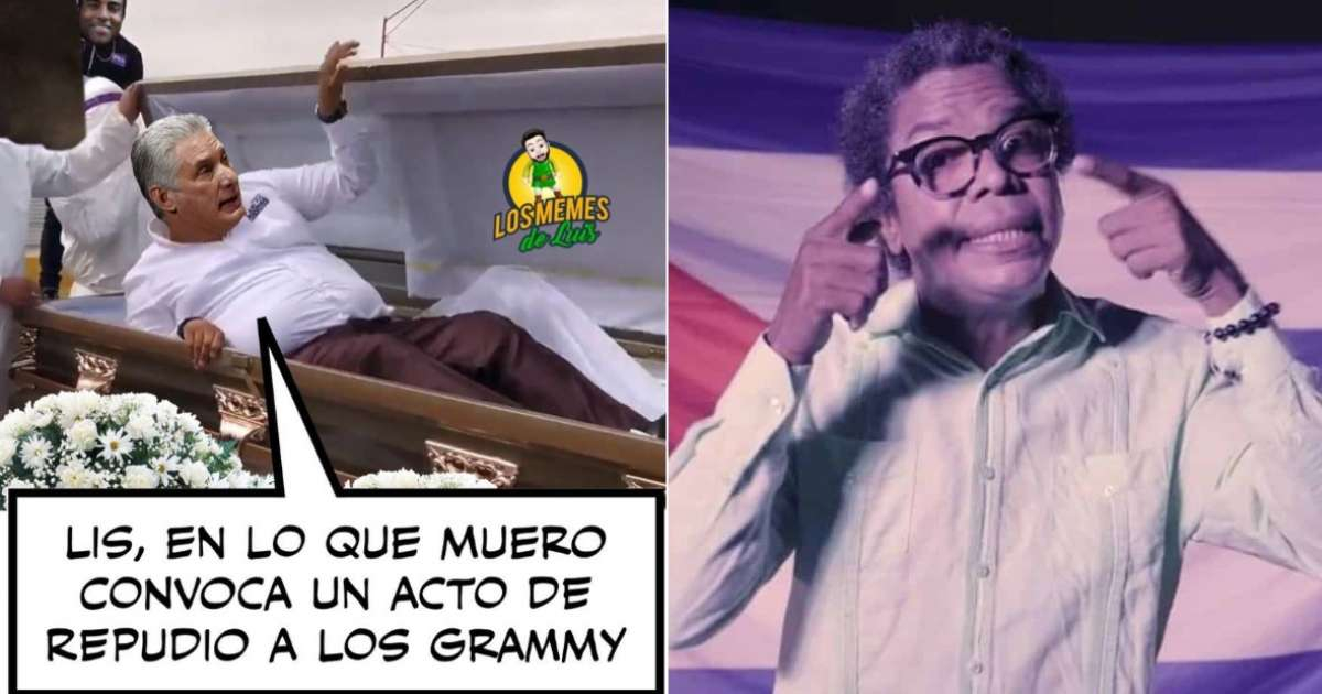 Memes sobre Díaz-Canel y cantante Raúl torre tras premios Latin Grammy de Patria y Vida © Los memes de Luis / Facebook y captura de pantalla
