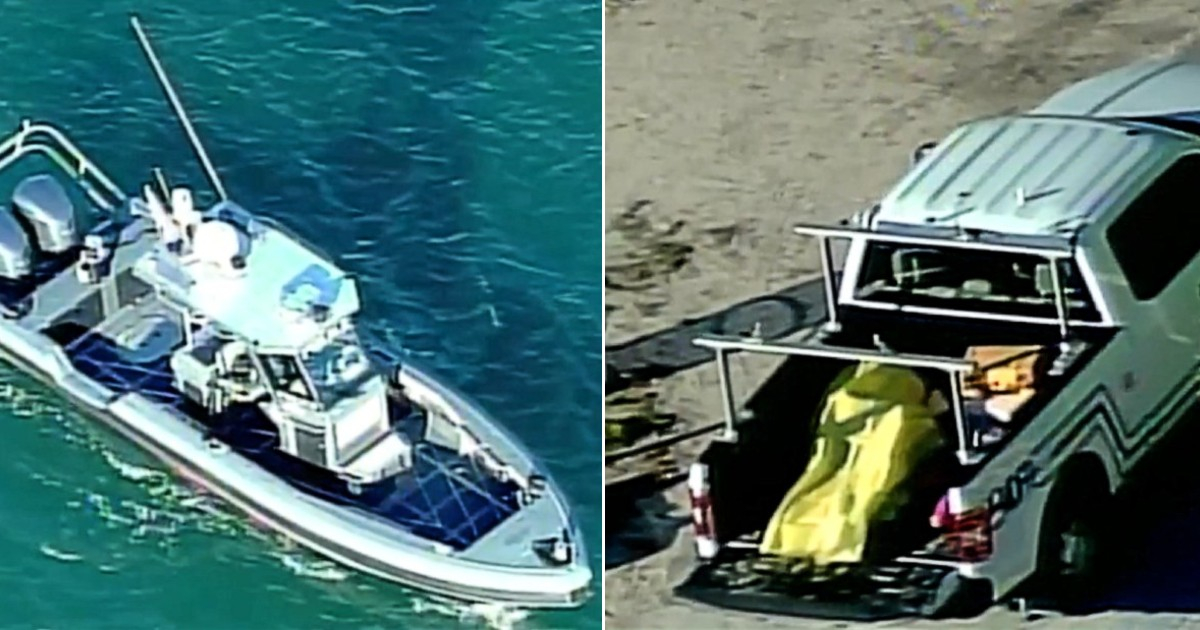 Operativo de rescate y cadáver de la persona ahogada © Captura de video / Sky 10