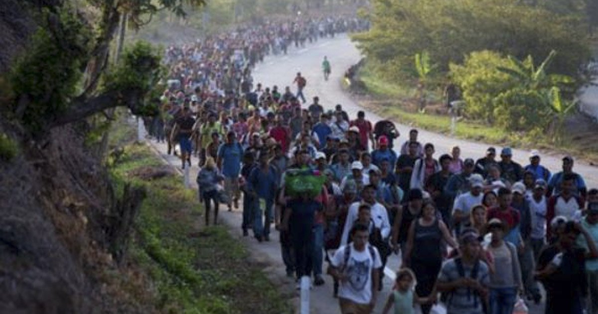 Caravana de migrantes © Twitter / La Jornada