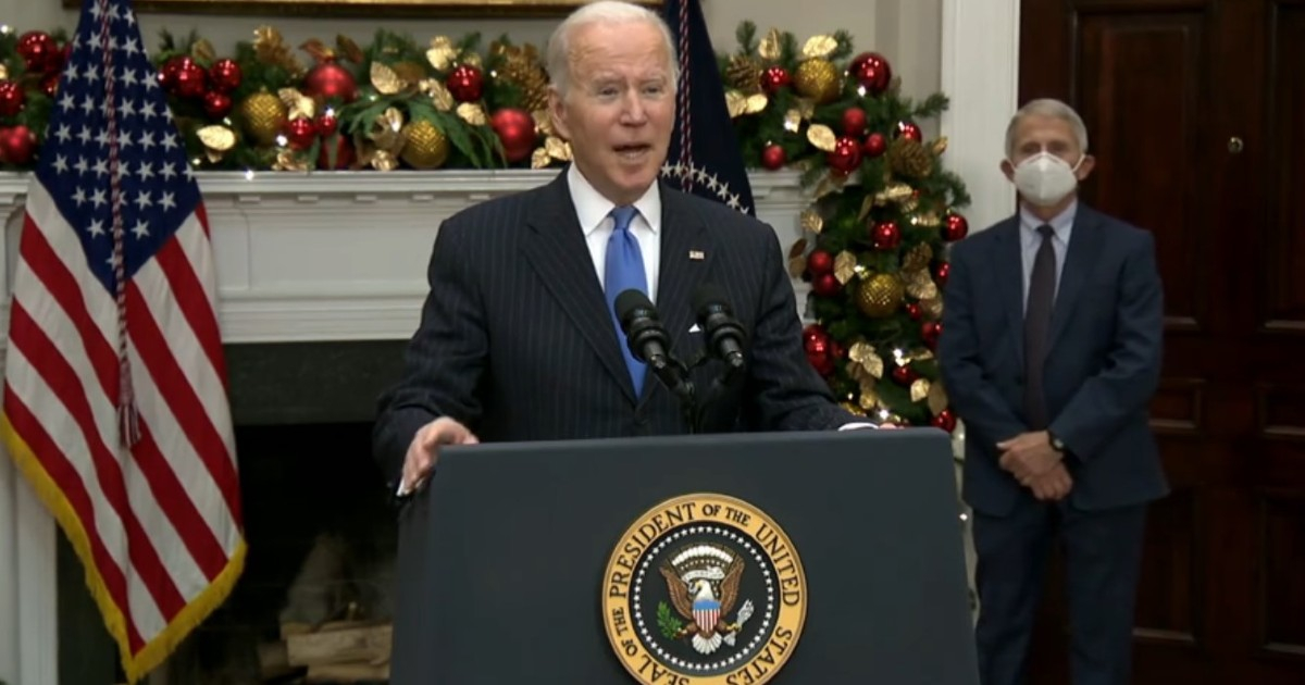 El presidente Joe Biden en su mensaje a la nación © Captura de video Twitter / @POTUS