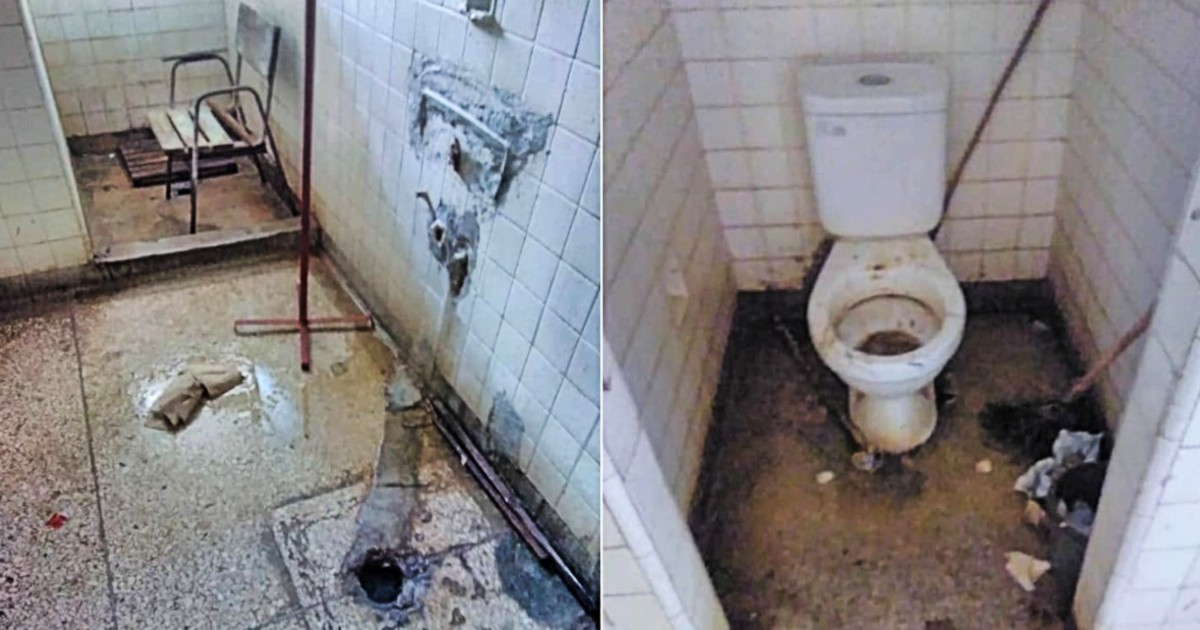 Estado de higiene de baños en el Hospital General Docente "Mártires de Mayarí" © Facebook / Revolico - Mayarí se vende todo