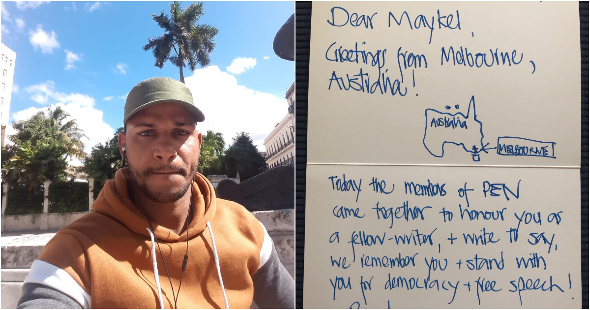 Maykel Castillo y el mensaje que recibió desde Australia © Facebook Maykel Osorbo / Facebook Anamely Ramos