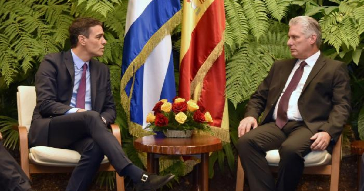 Presidente de España y Cuba Pedro Sánchez y Miguel Díaz-Canel © Estudios Revolución