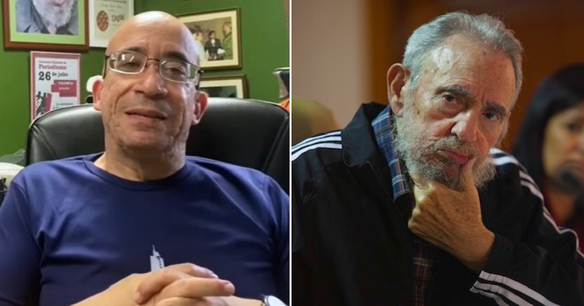 Randy Alonso y Fidel Castro. © Cubadebate