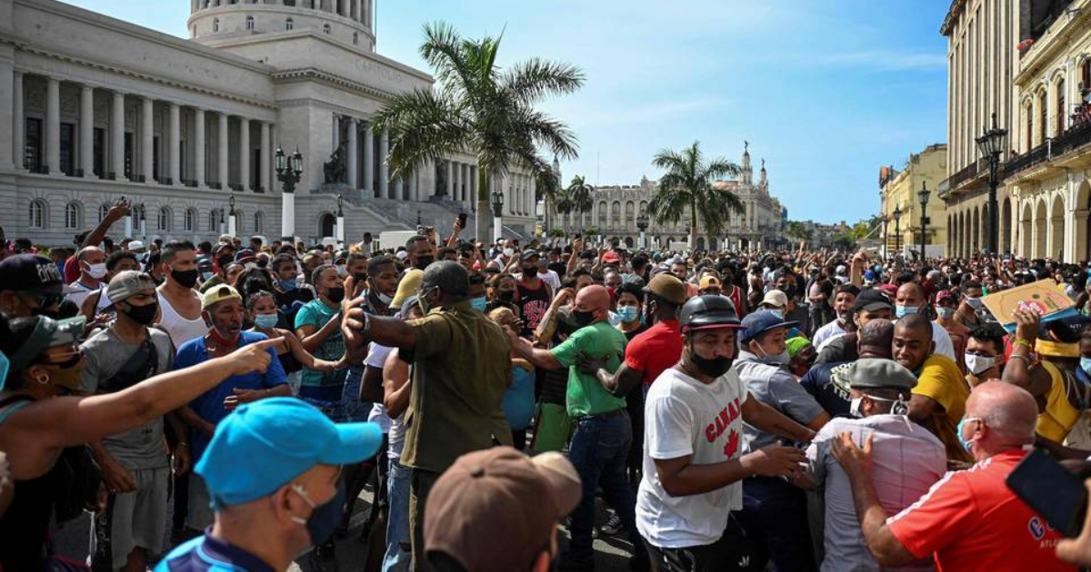 Protesta del 11 de julio en La Habana © Facebook 