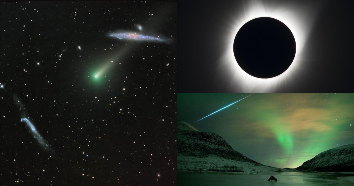 Cometa Leonard, eclipse total de Sol y lluvia de estrellas "Las Gemínidas" © Creative Commons