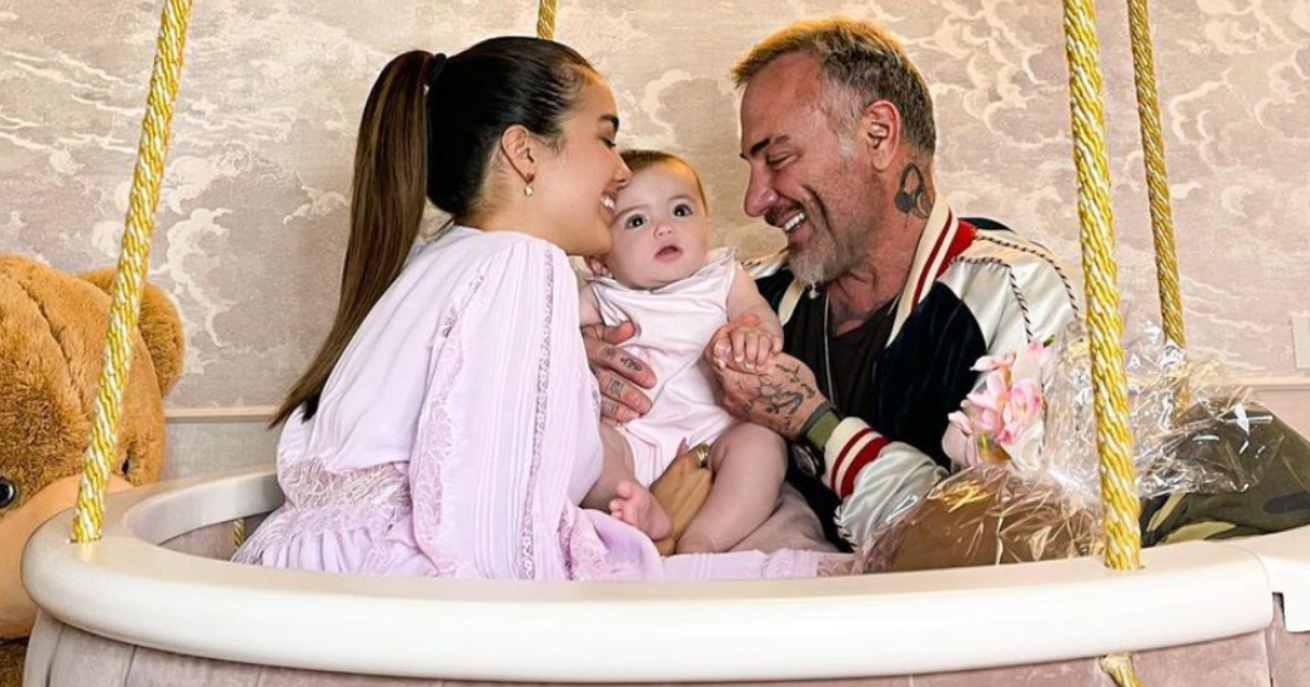 Gianluca Vacchi, Sharon Fonseca con su hija Blu Jerusalema © Instagram / Gianluca Vacchi