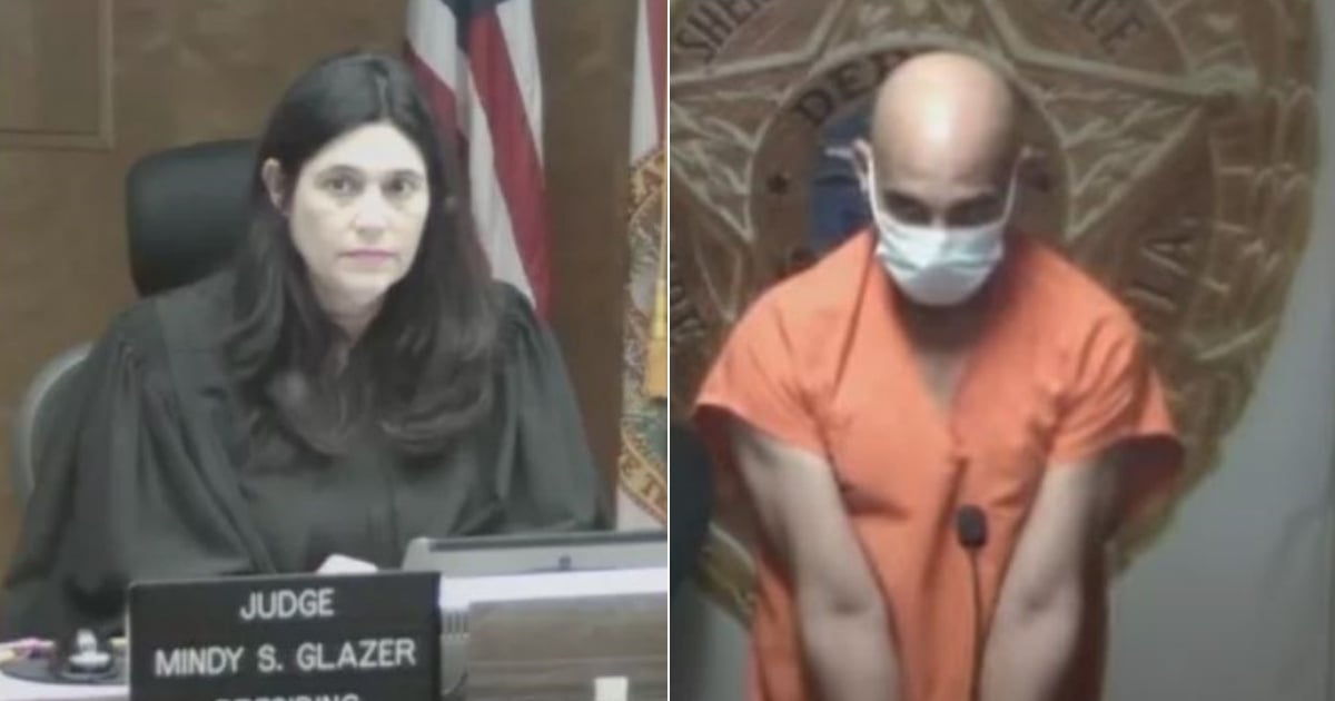 La jueza Mindy S. Glazer y uno de los arrestados © Collage YouTube/screenshot-America Tevé