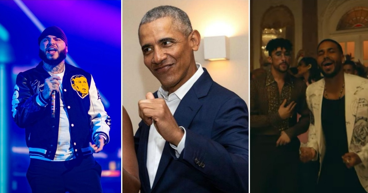Barack Obama fan de Farruko, Aventura y Bad Bunny © Instagram / Farruko, Barack Obama, Youtube / Aventura