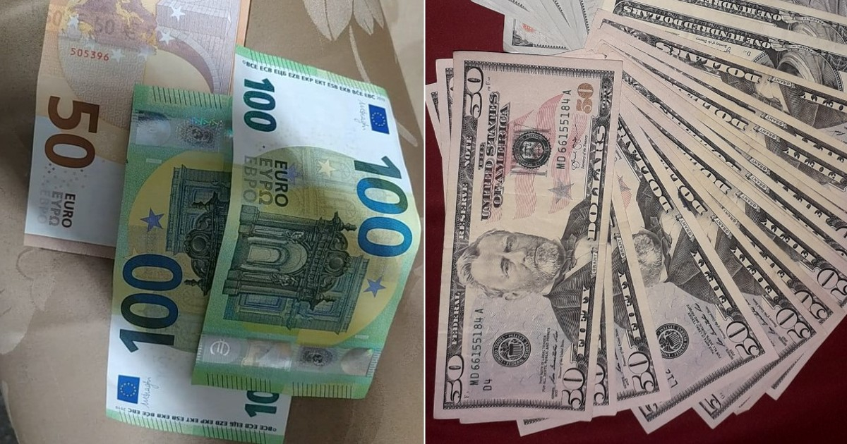 Euros y dólares ofrecidos para compraventa en redes sociales en Cuba © Facebook / T. Puente - N. Pérez