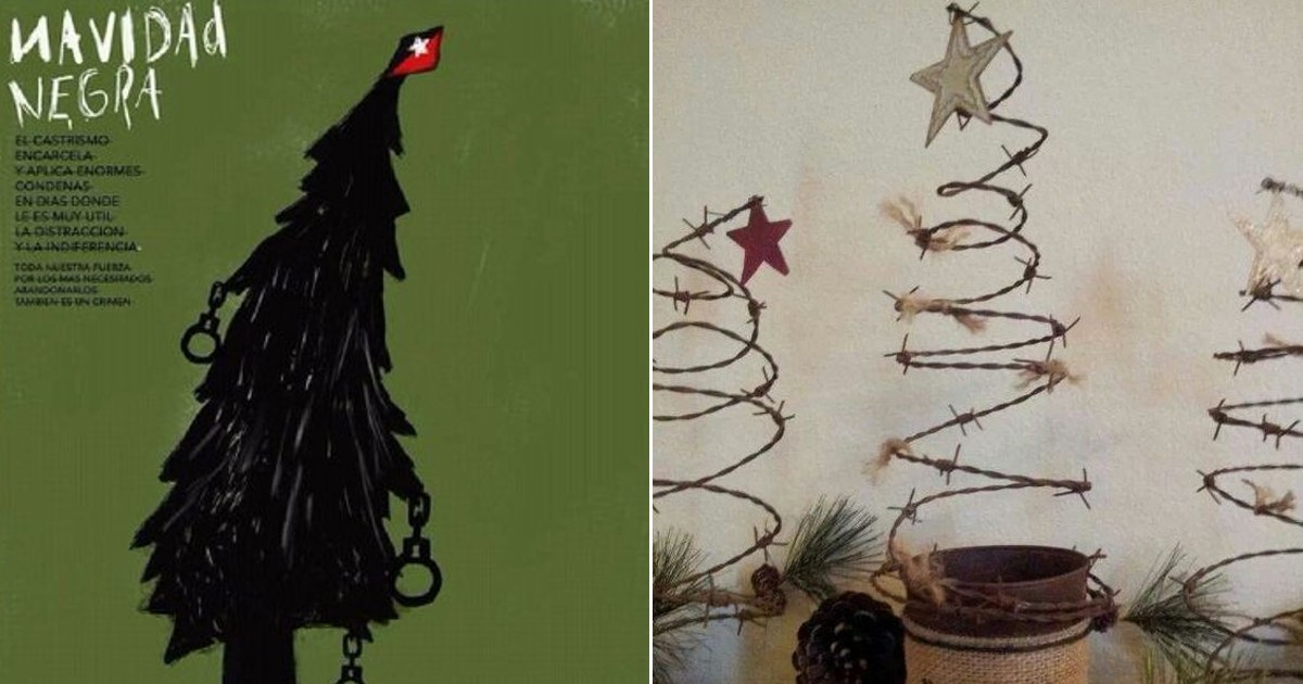 Imágenes de Navidad que aluden a la falta de libertad en Cuba © Estado de SATS - Pinterest / Lisa Holt