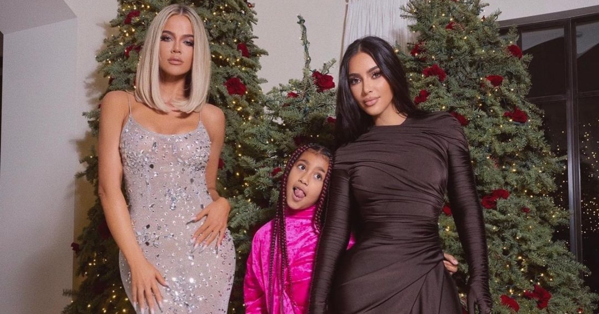 Kim Kardashian con su hermana Khloé y su hija North © Instagram / Kim Kardashian