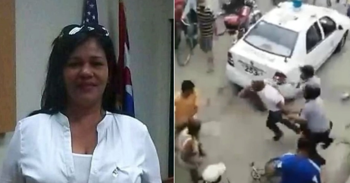 Tania Echevarría, Dama de Blanco, y protestas del 11J en Cuba © Facebook / Lázaro Díaz y Captura de pantalla