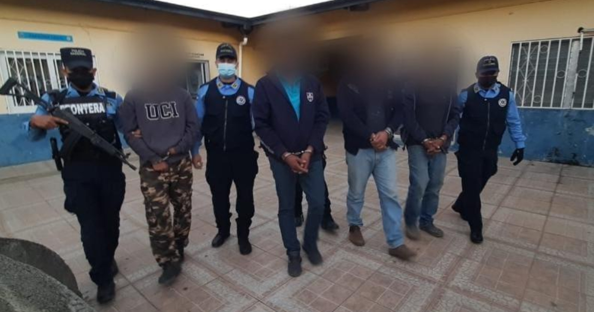 Imagen de los sospechosos detenidos por las autoridades hondureñas © Twitter / Policía Nacional de Honduras