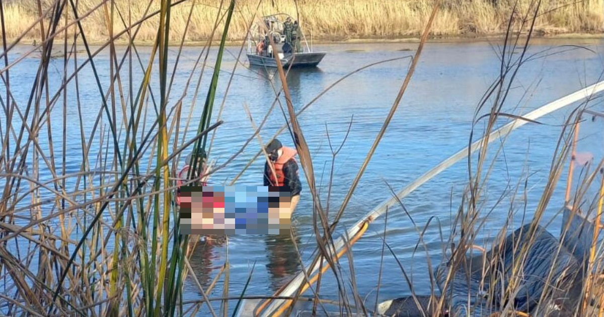 Recuperan cuerpo de niña migrante en el Río Bravo © Twitter INM