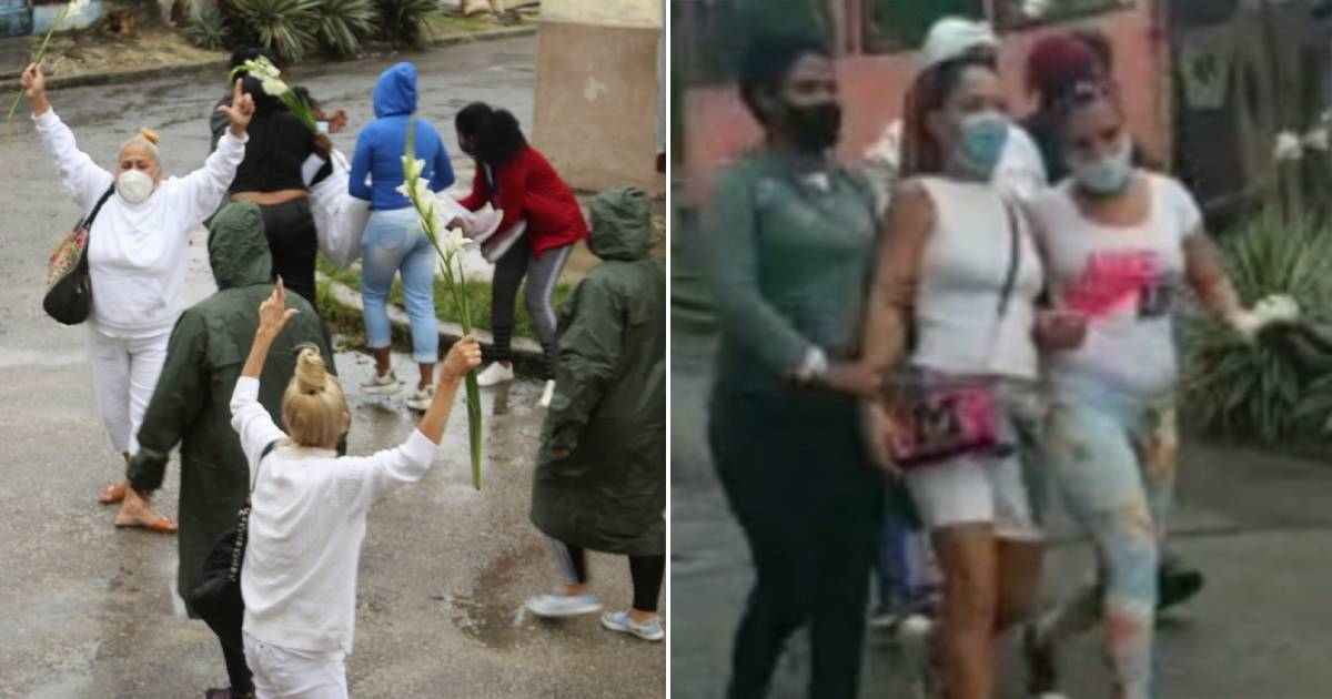 Detención de las Damas de Blanco en Cuba © Facebook / Ángel Moya Acosta