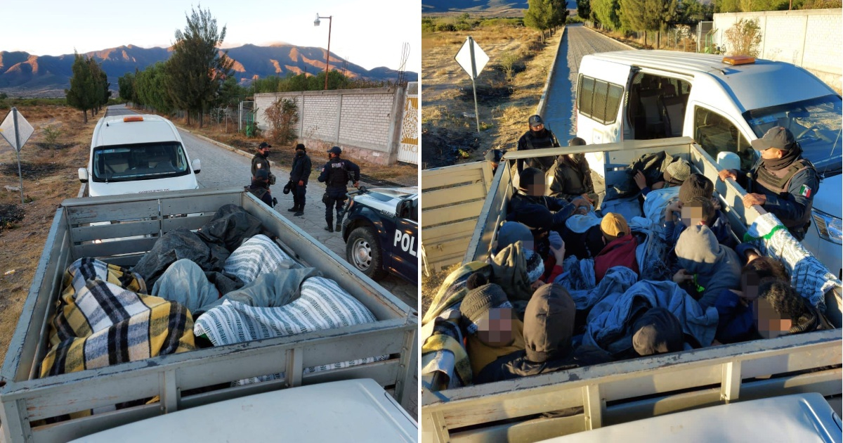 INM intercepta migrantes cubanos escondidos en una camioneta en México © INM