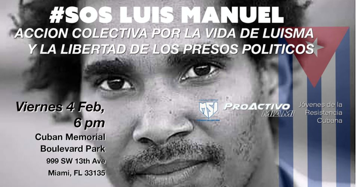 Cartel promocional de acción colectiva por la vida de Luis Manuel Otero Alcántara © Facebook/ #SOS LUIS MANUEL
