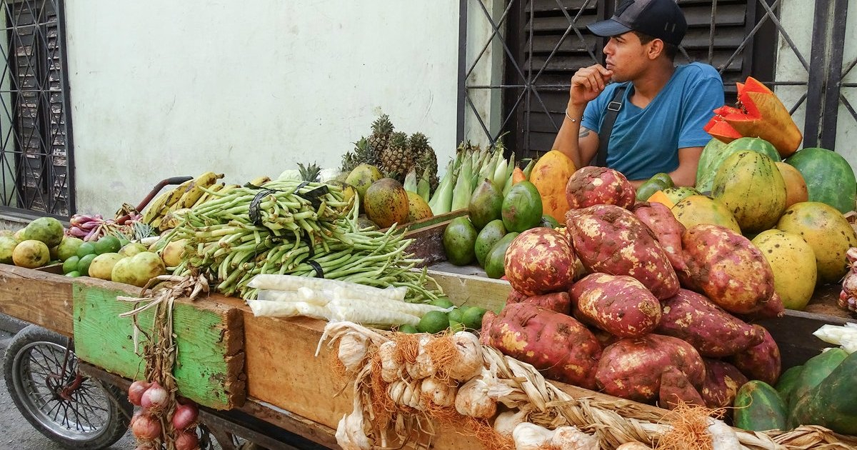 Vendedor de productos agropecuarios en Cuba © CiberCuba