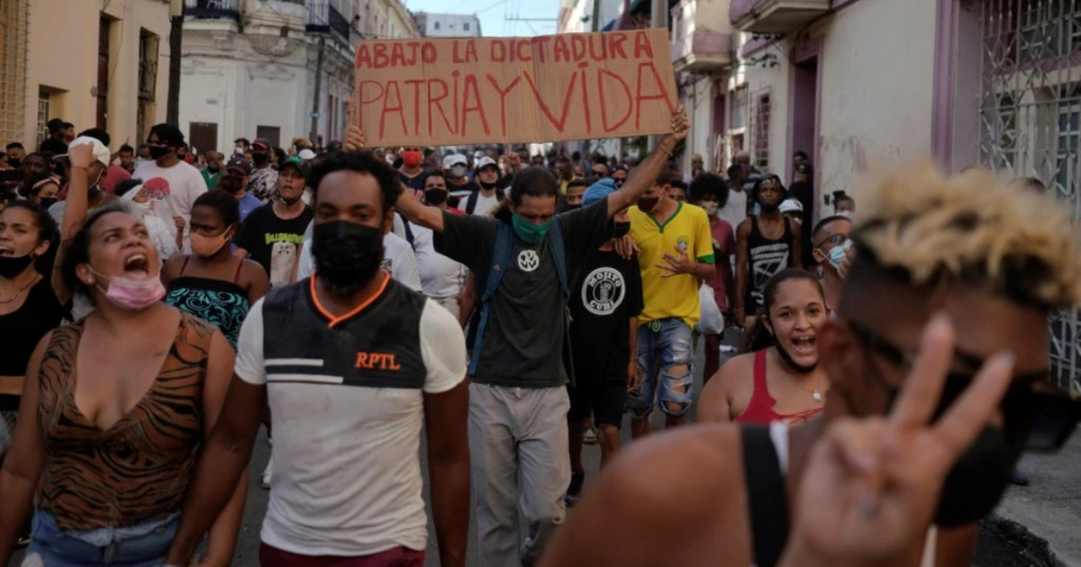 Protesta del 11 de julio de 2021 en Cuba © Facebook