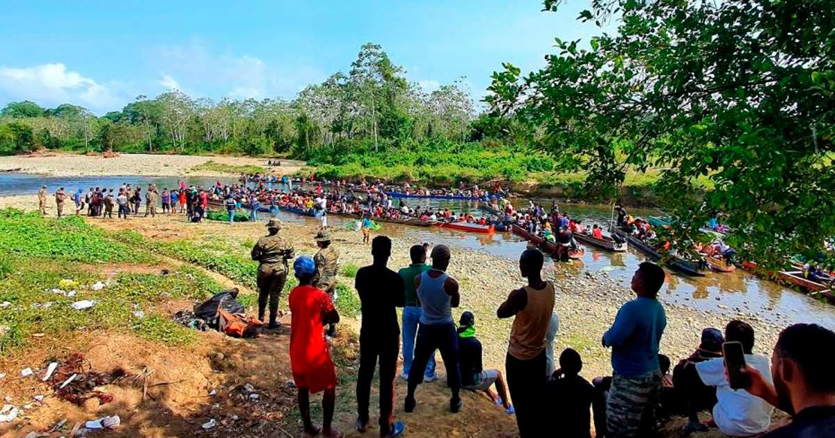 Cruce de migrantes selva del Darién, Panamá © Captura/OIM/Idiam Osorio