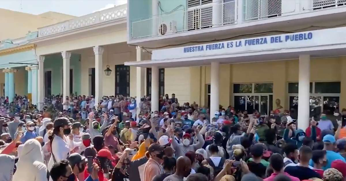Protesta del 11 de julio en Holguín © Captura de video de Enrique Hechavarria / CiberCuba