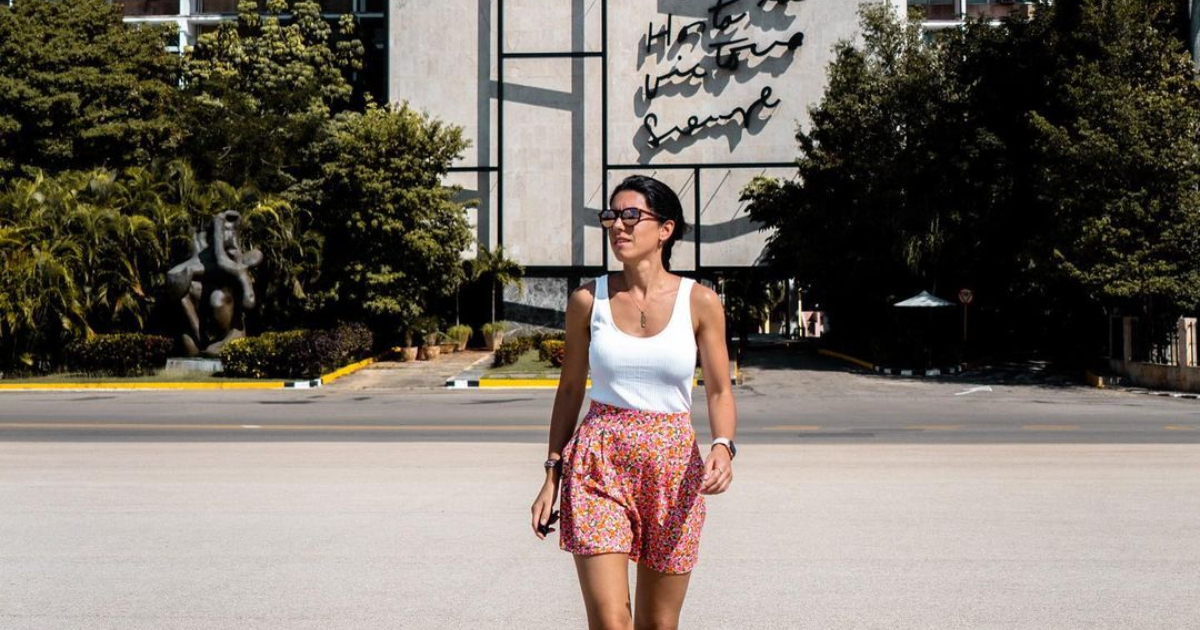 Silvia Castel, turista e influencer española de visita en Cuba © Instagram / Cualquier Destino