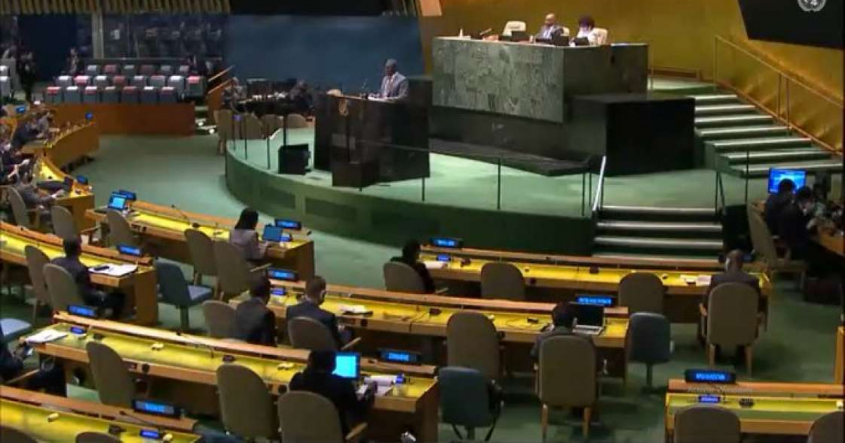 Embajador cubano habla en sesión de la ONU © Cancillería de Cuba / Twitter