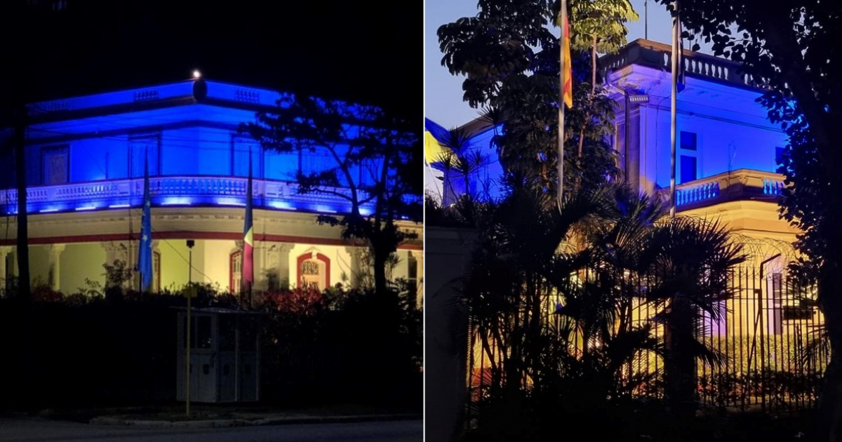 Fachada de la Embajada de Bélgica en La Habana (i) y Fachada de Embajada de Alemania (d) © Twitter/Embajada de Bélgica y Facebook de la Embajada de Alemania.