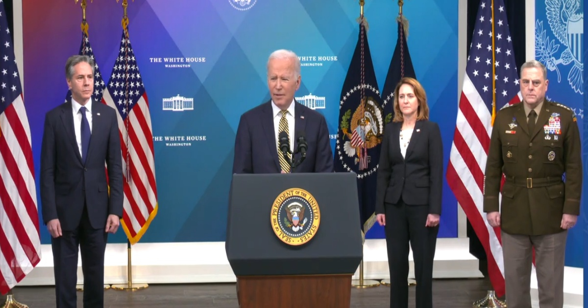 Biden anuncia paquete de 800 millones para Ucrania © Captura Twitter/Casa Blanca