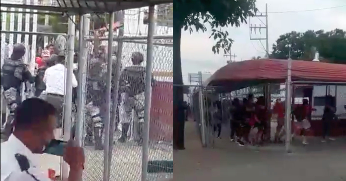 Migrantes irrumpen en frontera México-Guatemala © Captura de video / Twitter