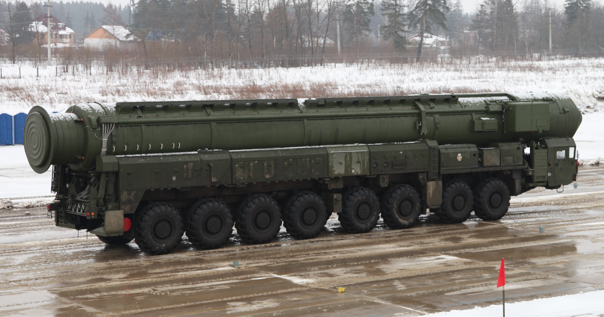 Misil balístico intercontinental de fabricación rusa © Vitaly V. Kuzmin vía Wikimedia Commons 