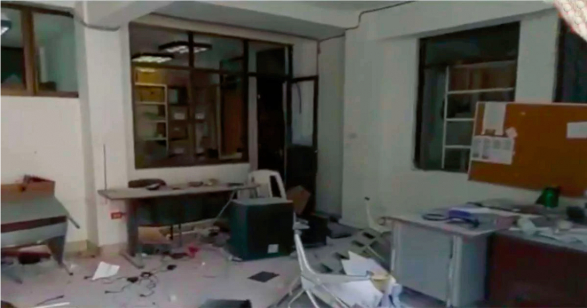 Oficina de INM en Tapachula © Twitter Diario Del Sus (Captura de video)
