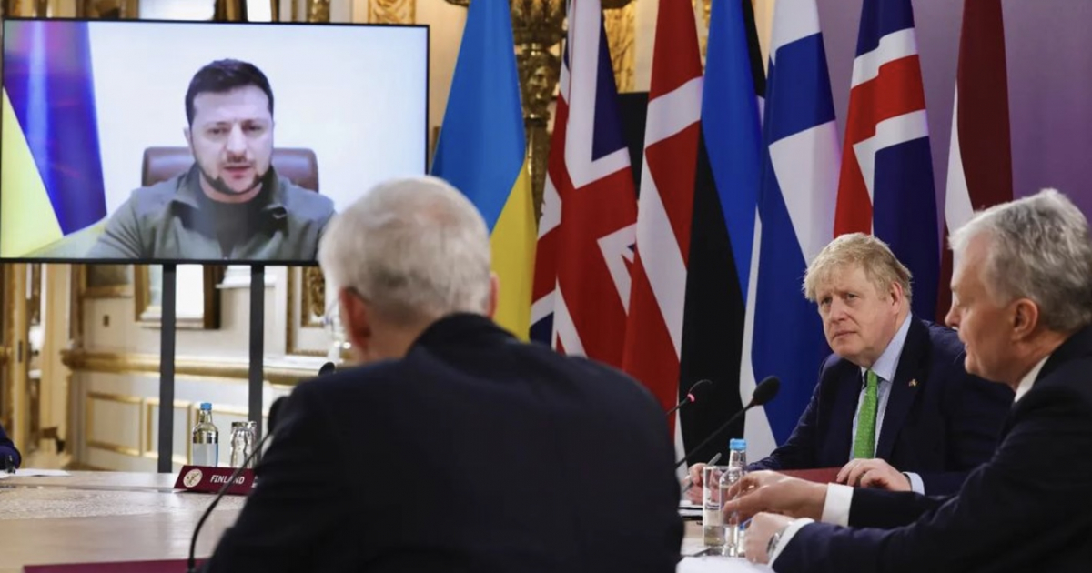 Boris Johnson en conferencia con Volodimir Zelenski © Instagram / Boris Johnson