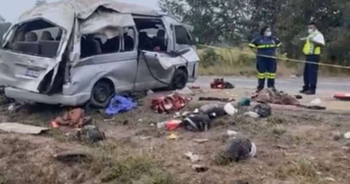 accidente de tránsito donde murieron los tres cubanosA © Captura de video de Twitter de Código Veracruz