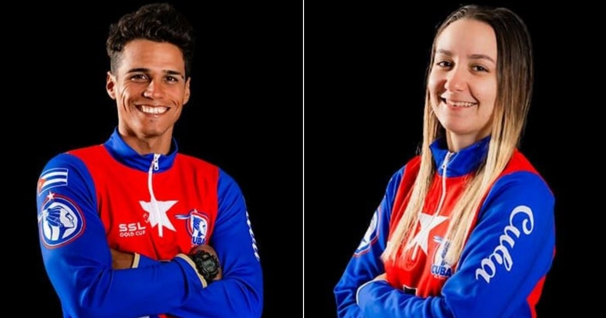Carlos Migue Expósito (i) e Iris Laura Manso (d) © Facebook/SSL Team Cuba