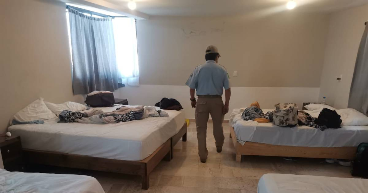 Hotel de México donde detuvieron a los emigrantes cubanos © Twitter / INM